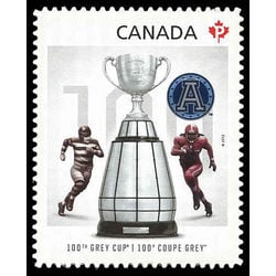 canada stamp 2598 grey cup with toronto argonauts logo overprint 2012