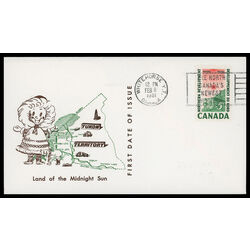 canada stamp 391 surveying crew 5 1961 FDC PC 012