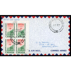 canada stamp 391 surveying crew 5 1961 FDC UR 021
