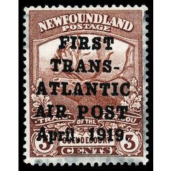 newfoundland stamp c1 caribou 3 1919 U F 002
