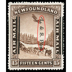 newfoundland stamp 211ii dog sled and airplane 15 1933 M VF 013