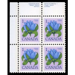 canada stamp 705 bottle gentian 1 1977 PB UL %231