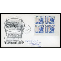 canada stamp 390 dollard des ormeaux 5 1960 FDC LR 024