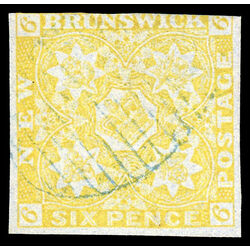 new brunswick stamp 2 pence issue 6d 1851 U F 009