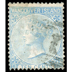 british columbia vancouver island stamp 6 queen victoria 10 1865 U F 020