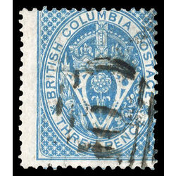 british columbia vancouver island stamp 7 seal of british columbia 3d 1865 U VG 033
