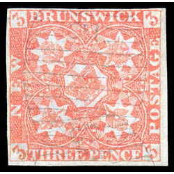new brunswick stamp 1a pence issue 3d 1851 U VF 009