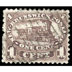 new brunswick stamp 6a locomotive 1 1860 U VF 002