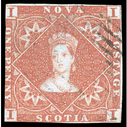 nova scotia stamp 1 pence issue victoria 1d 1853 U F 020