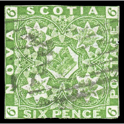 nova scotia stamp 4 pence issue 6d 1851 U F 020