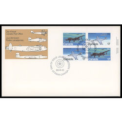 canada stamp 874i avro lancaster 1941 17 1980 FDC UR 002