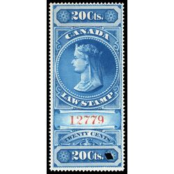 canada revenue stamp fsc2 supreme court law stamp young queen victoria 20 1876 U 003