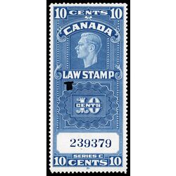 canada revenue stamp fsc21b supreme court law stamp george vi 10 1938 U XF 001