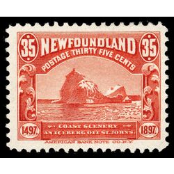 newfoundland stamp 73 iceberg 35 1897 M VF 022