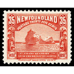 newfoundland stamp 73 iceberg 35 1897 M XF 021