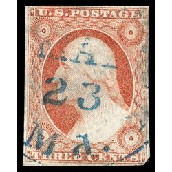 us stamp postage issues 10a washington 3 1851 U 004