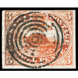 canada stamp 1 beaver 3d 1851 U F VF 066