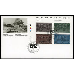 canada stamp 1451a second world war 1942 1992 FDC UL