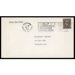 canada stamp 196 king george v 2 1932 FDC PC 020