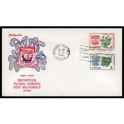 canada stamp 417 29a fdc provincial flowers and coats of arms 1964 FDC COMBO 014
