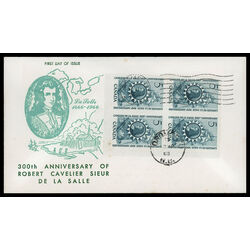 canada stamp 446 cavelier de la salle 5 1966 FDC LR 009