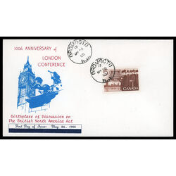 canada stamp 448 canadian delegation 5 1966 FDC PC 012
