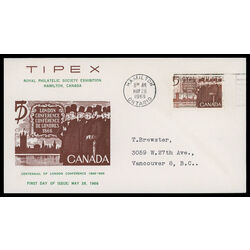 canada stamp 448 canadian delegation 5 1966 FDC PC 016