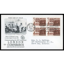 canada stamp 448 canadian delegation 5 1966 FDC BLOCK 022