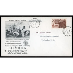 canada stamp 448 canadian delegation 5 1966 FDC PC 025