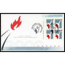 canada stamp 1835 canada millennium partnership program logo 46 2000 FDC UL