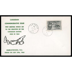 canada stamp 431 confederation memorial 5 1964 FDC PC 012