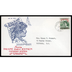 canada stamp 392 pauline johnson 5 1961 FDC PC 012