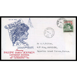 canada stamp 392 pauline johnson 5 1961 FDC PC 013