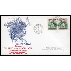 canada stamp 392 pauline johnson 5 1961 FDC PC 014
