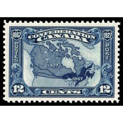 canada stamp 145 map of canada 1867 1927 12 1927 M VFNH 023