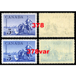 canada stamp 378 la verendrye statue 5 1958 M NH 031