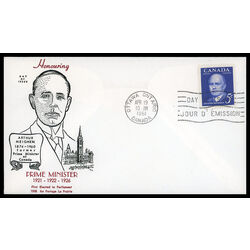canada stamp 393 arthur meighen 5 1961 FDC PC 013
