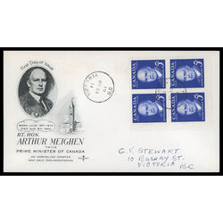 canada stamp 393 arthur meighen 5 1961 FDC LL 017