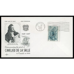 canada stamp 446 cavelier de la salle 5 1966 FDC PC 018