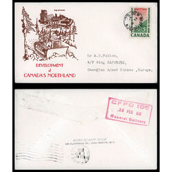 canada stamp 391 surveying crew 5 1961 FDC PC 024
