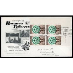 canada stamp 395 resources for tomorrow 5 1961 FDC LR 016