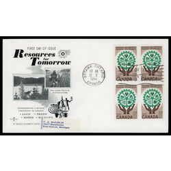 canada stamp 395 resources for tomorrow 5 1961 FDC BLOCK 018