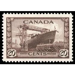 canada stamp 260 corvette 20 1942 M VFNH 016
