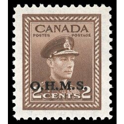 canada stamp o official o2 king george vi war issue 2 1949 M XFNH 002