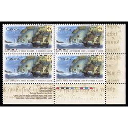 canada stamp 1649 cabot s ship matthew with map and globe in background 45 1997 PB LR