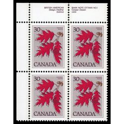 canada stamp 720 red oak 30 1978 PB UL