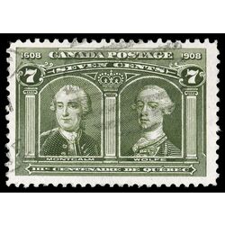 canada stamp 100 montcalm wolfe 7 1908 U VF 093