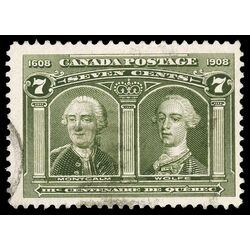 canada stamp 100 montcalm wolfe 7 1908 U F VF 094