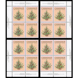 canada stamp 900 christmas tree 1781 15 1981 PB SET
