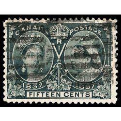 canada stamp 58 queen victoria diamond jubilee 15 1897 U VF 065